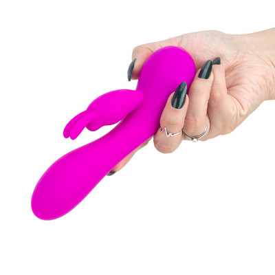 Vibrador Recarregável em Silicone com Estimulador Clitoriano, 12 Modos de Vibração e Sensor de Pressão de Ar - Pretty Love Stanley | 11,5 x 3,6 cm | Disponível em 2 Cores