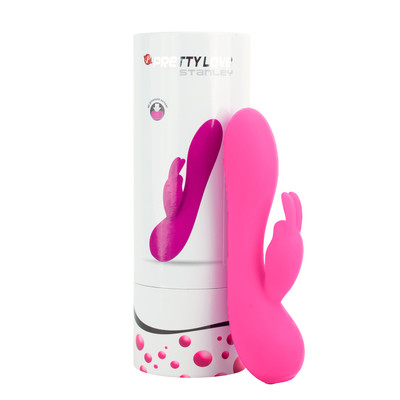 Vibrador Recarregável em Silicone com Estimulador Clitoriano, 12 Modos de Vibração e Sensor de Pressão de Ar - Pretty Love Stanley | 11,5 x 3,6 cm | Disponível em 2 Cores