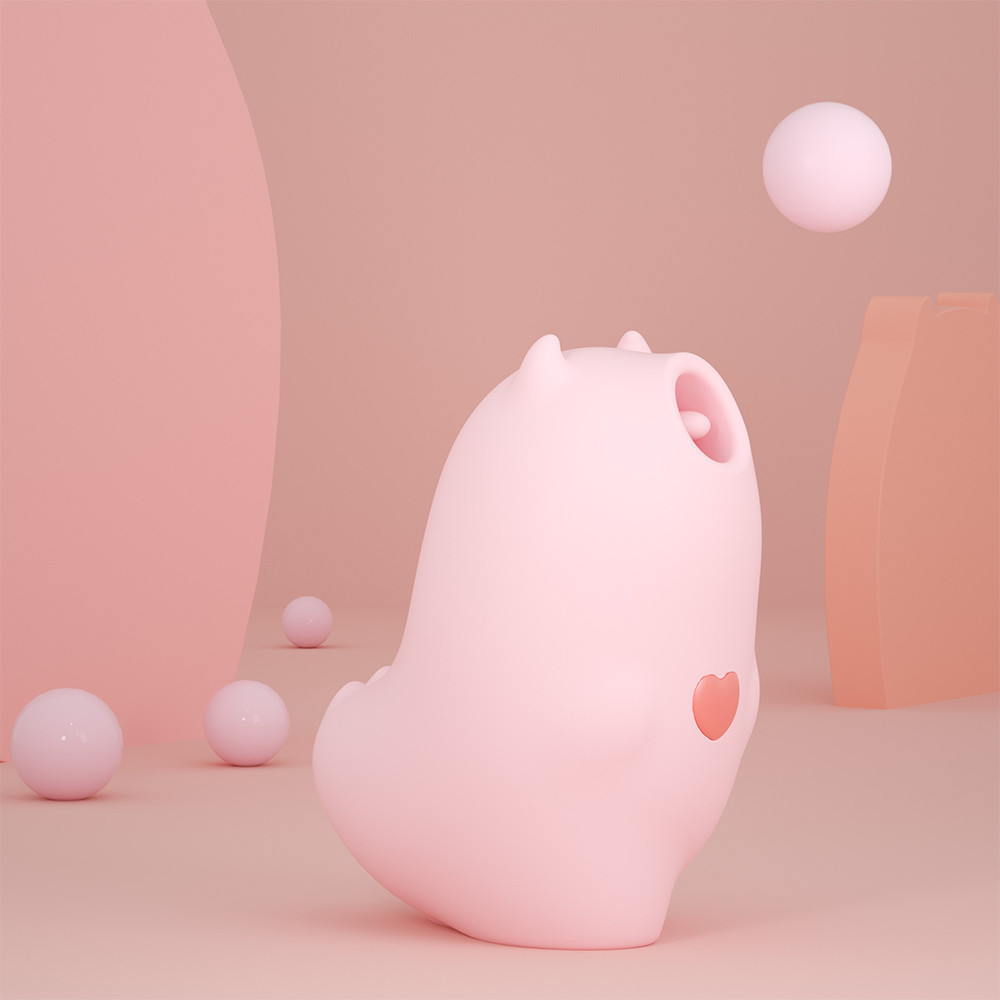 Vibrador Recarregável em Silicone com Estimulador de Clitóris, 3 Modos de Vibração e 5 Modos de Pulsação - Monster Pub Magic Kiss Mister Devil - 8,1 x 6,2 cm - 11