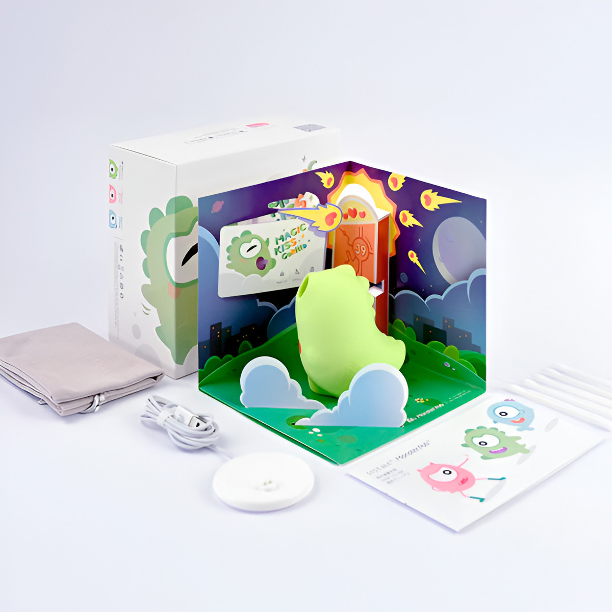 Estimulador de Clitóris em Silicone Macio com 5 Modos de Pulsação, 3 Tipos de Vibrações e Recarregável - Monster Pub Magic Kiss Gokilla | 7,9 x 4,7 cm - 7