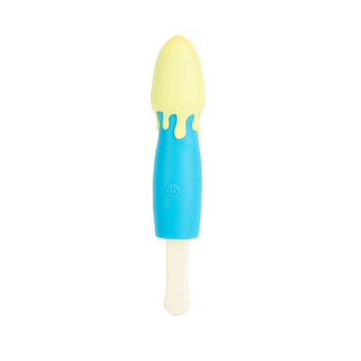 Vibrador Personal em Silicone com Formato de Picolé, 10 Modos de Vibrações e Recarregável - Popsicle | 12 x 4,2 cm | Disponível em 4 Cores