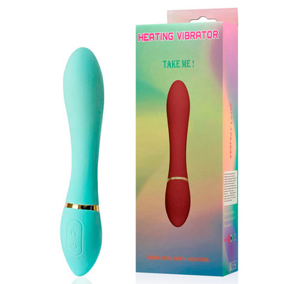 Vibrador Recarregável em Silicone com Formato Sinuoso, 10 Modos de Vibração e Função Aquecimento - Heating Vibrator | 14 x 3,6 cm | Disponível em 2 Cores