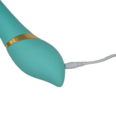 Foto 4 do produto Vibrador Recarregável em Silicone com Formato Sinuoso, 10 Modos de Vibração e Função Aquecimento - Heating Vibrator | 14 x 3,6 cm | Disponível em 2 Cores