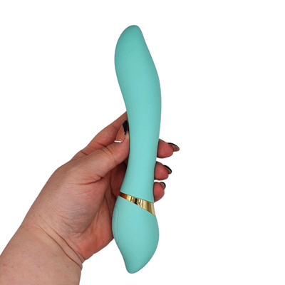 Vibrador Recarregável em Silicone com Formato Sinuoso, 10 Modos de Vibração e Função Aquecimento - Heating Vibrator | 14 x 3,6 cm | Disponível em 2 Cores