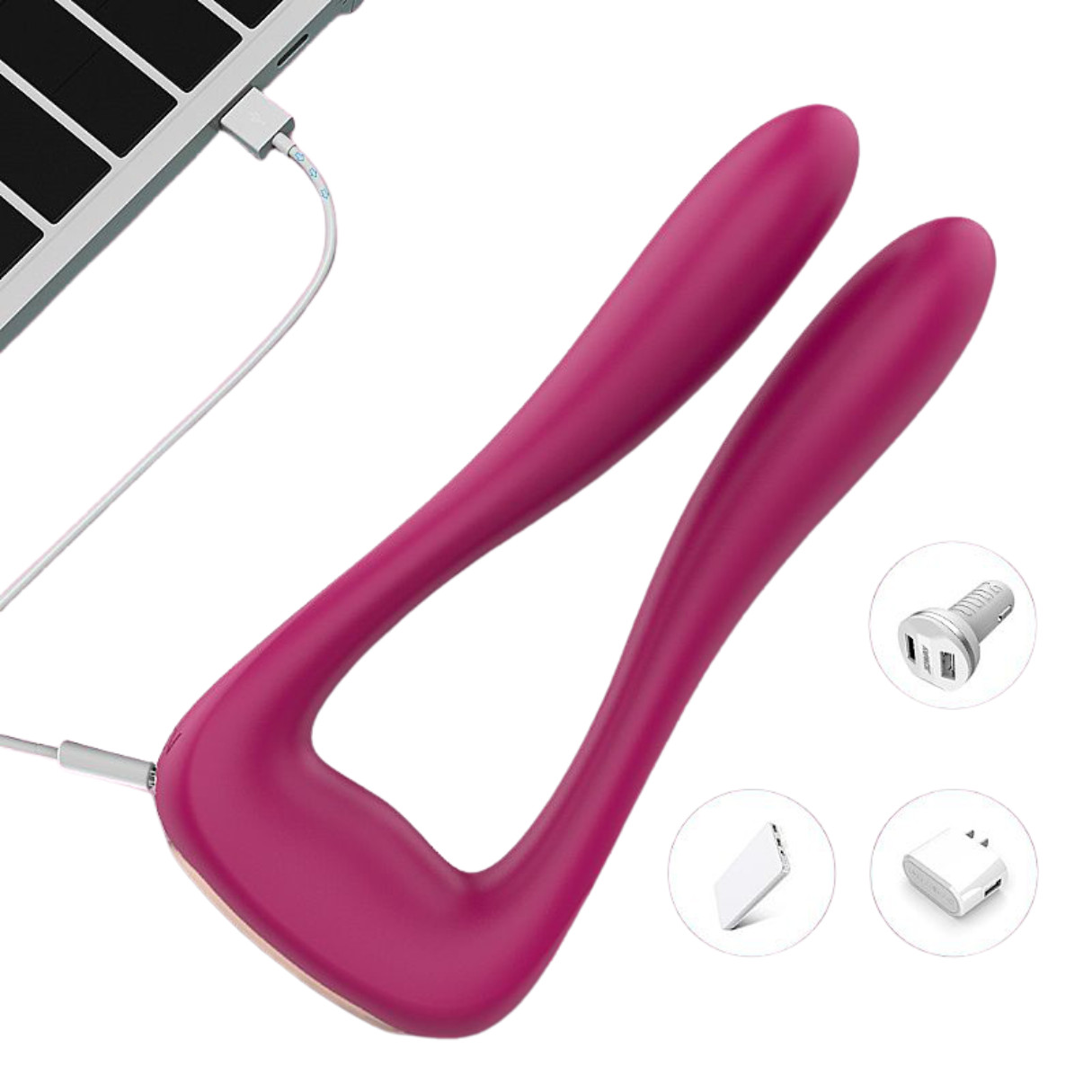 Vibrador em Silicone de Ponto G e Clitóris com 9 Modos de Vibração e Recarregável - S-Hande Vanessa | 11,7 x 2,4 cm | Disponível em 2 Cores - 9
