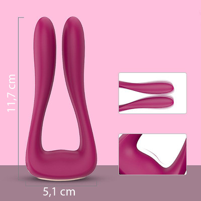 Foto 9 do produto Vibrador Recarregável em Silicone de Ponto G e Clitóris com 9 Modos de Vibração - S-Hande Vanessa | 11,7 x 2,4 cm | Disponível em 2 Cores