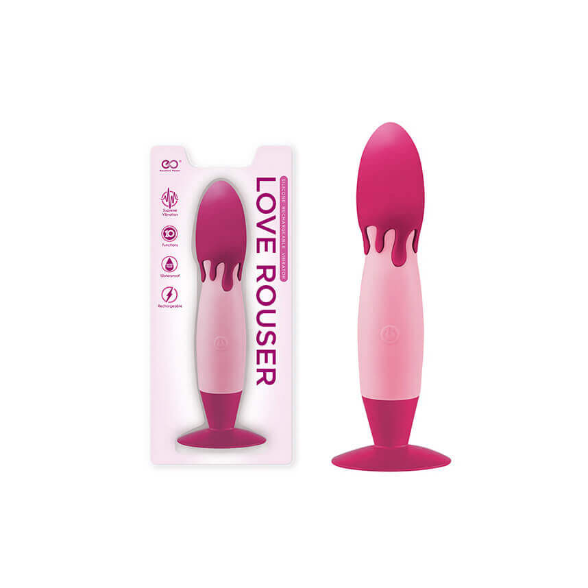Vibrador Recarregável em Silicone com Ventosa e 10 Modos de Vibração - Love Rouser | 15,3 x 4,3 cm | Disponível em 3 Cores - 7