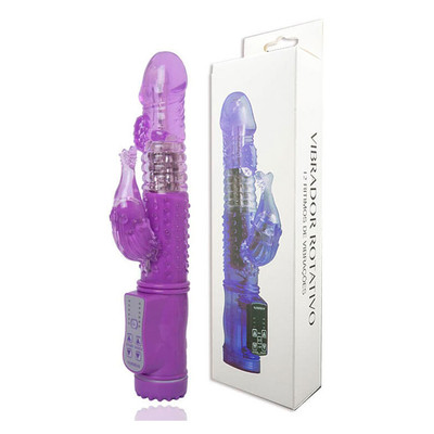 Foto 1 do produto Vibrador Rotativo com 12 Velocidades de Vibração e Estimulador Clitoriano com Textura - 22 x 3,5 cm | YouVibe | Disponível em 2 Cores