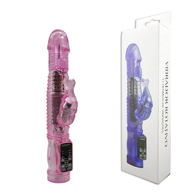 Foto 3 do produto Vibrador Rotativo com 12 Velocidades de Vibração e Estimulador Clitoriano com Textura - 22 x 3,5 cm | YouVibe | Disponível em 2 Cores