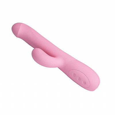 Foto 2 do produto Vibrador Rotativo com Estimulador de Clítoris Recarregável em Silicone com 4 Modos de Rotação e 12 Modos de Vibração - Pretty Love Truman | Disponível em 2 Cores