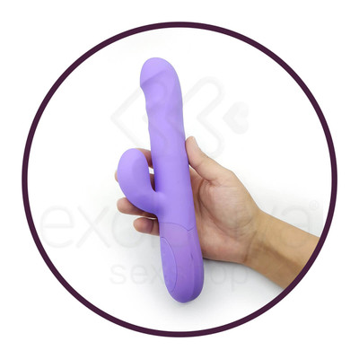 Foto 11 do produto Vibrador Rotativo com Estimulador de Clítoris Recarregável em Silicone com 4 Modos de Rotação e 12 Modos de Vibração - Pretty Love Truman | Disponível em 2 Cores