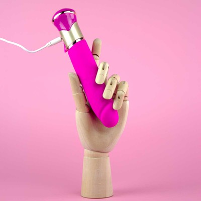 Foto 4 do produto Vibrador Rotativo Recarregável em Silicone com 10 Modos de Vibração - Aphrodisia Greedy Dong | 19,2 x 3,5 cm | Disponível em 2 Cores
