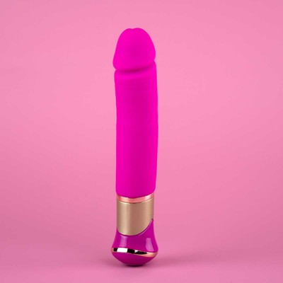 Foto 2 do produto Vibrador Rotativo Recarregável em Silicone com 10 Modos de Vibração - Aphrodisia Greedy Dong | 19,2 x 3,5 cm | Disponível em 2 Cores
