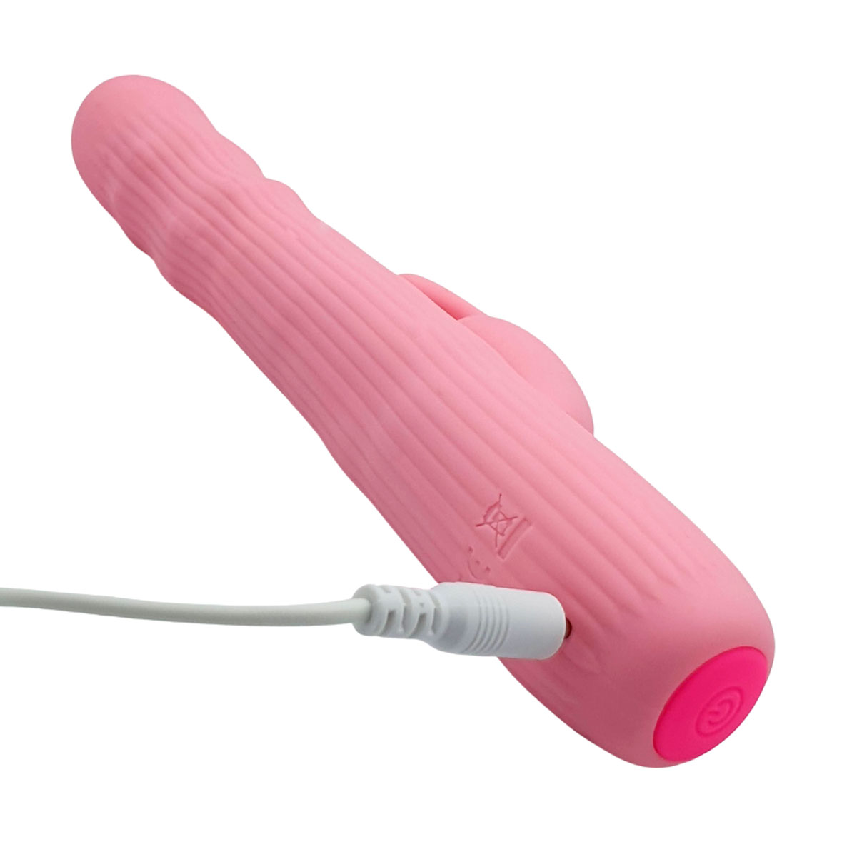 Vibrador Rotativo Recarregável em Silicone com 4 Modos de Vibração e Estimulador Clitoriano - Pretty Love Julian - 18,5 x 2,5 cm - 2