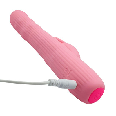 Foto 2 do produto Vibrador Rotativo Recarregável em Silicone com 4 Modos de Vibração e Estimulador Clitoriano - Pretty Love Julian - 18,5 x 2,5 cm