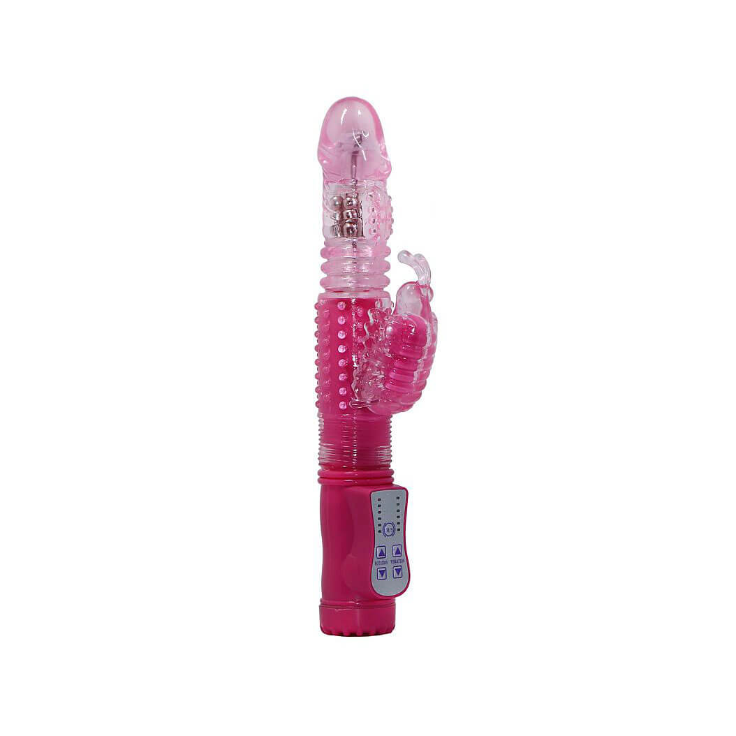 Vibrador Rotativo com Movimento Vai e Vem, 36 Modos de Vibração no Estimulador Clitoriano e Texturas - Jack Rabbit | 11 x 3,4 cm | Cor: Rosa - 2
