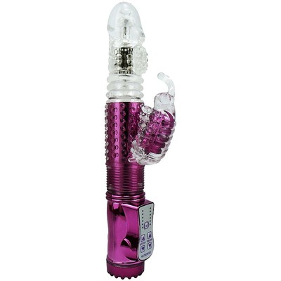 Foto 4 do produto Vibrador Rotativo com 7 Velocidades, Movimento Vai e Vem, 36 Modos de Vibração e Nódulos Massageadores - SI Jack Rabbit | 11 x 3,5 cm | Disponível em 2 Cores