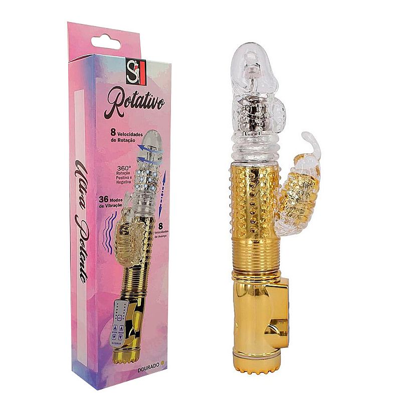 Vibrador Rotativo com 7 Velocidades, Movimento Vai e Vem, 36 Modos de Vibração e Nódulos Massageadores - SI Jack Rabbit | 11 x 3,5 cm | Disponível em 2 Cores - 1