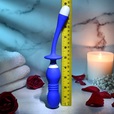 Foto 6 do produto Vibrador em Silicone com 5 Modos Vibrações e Velocidades de Vai e Vem, Carregamento Via Cabo USB - Gender X Play Ball | 12 x 2,5 cm
