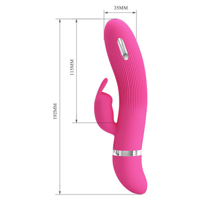 Foto 7 do produto Vibrador em Silicone com 7 Modos de Vibração e Função de Eletro Choques - Pretty Love Ingram | 19,2 x 3,5 cm