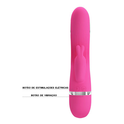 Foto 8 do produto Vibrador em Silicone com 7 Modos de Vibração e Função de Eletro Choques - Pretty Love Ingram | 19,2 x 3,5 cm