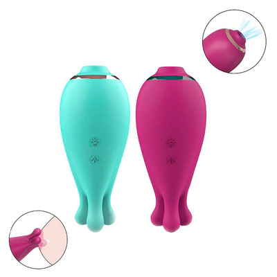 Vibrador em Silicone com 9 Modos de Pulsação, 9 Níveis de Rotação e Carregamento Via Cabo USB - S-Hande Kraken | Disponível em 2 Cores
