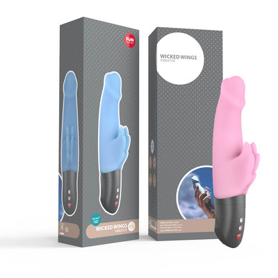Vibrador em Silicone com Estimulador de Clítoris e 6 Modos de Vibração - Fun Factory Wicked Wings | 19,8 x 3,5 cm | 2 Cores