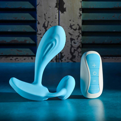 Foto 1 do produto Vibrador em Silicone com Estimulador, Motor Duplo, 10 Modos de Vibrações, Recarregável e Controle Remoto sem Fio - Gender X Wear Me Out | 8,5 x 2,9 cm
