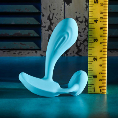Foto 5 do produto Vibrador em Silicone com Estimulador, Motor Duplo, 10 Modos de Vibrações, Recarregável e Controle Remoto sem Fio - Gender X Wear Me Out | 8,5 x 2,9 cm