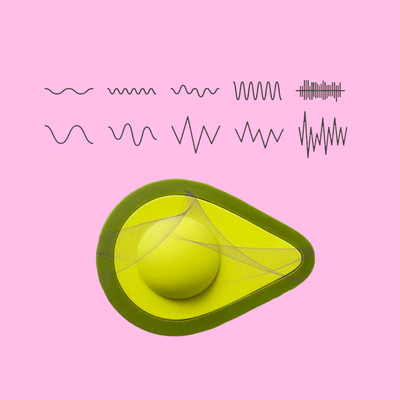 Foto 2 do produto Vibrador em Silicone em Forma de Abacate com 10 Modos de Vibração e Recarregável - MeAme.Love Avocado | 9,8 x 6,8 cm