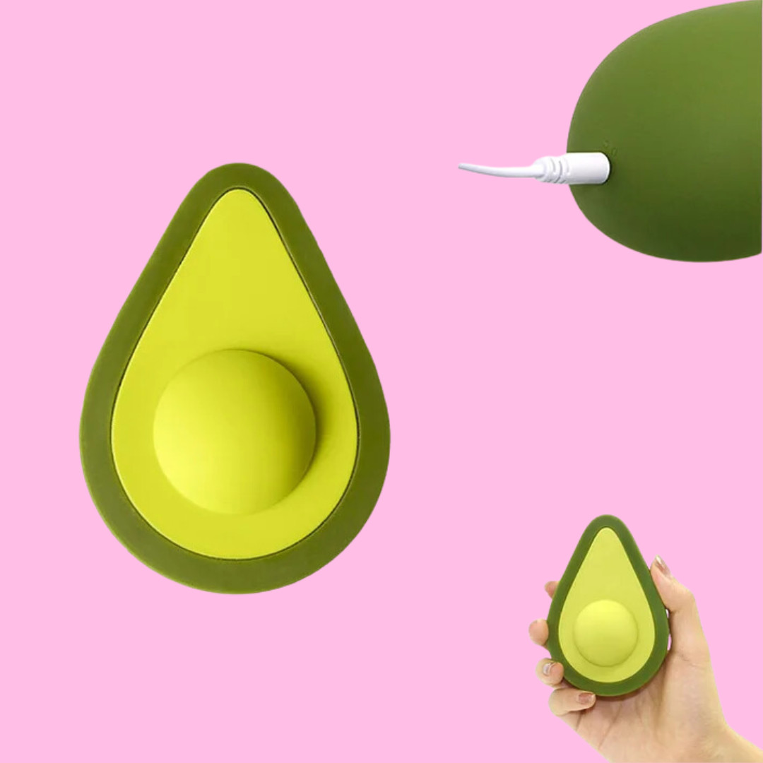 Vibrador em Silicone em Forma de Abacate com 10 Modos de Vibração e Recarregável - MeAme.Love Avocado | 9,8 x 6,8 cm - 3