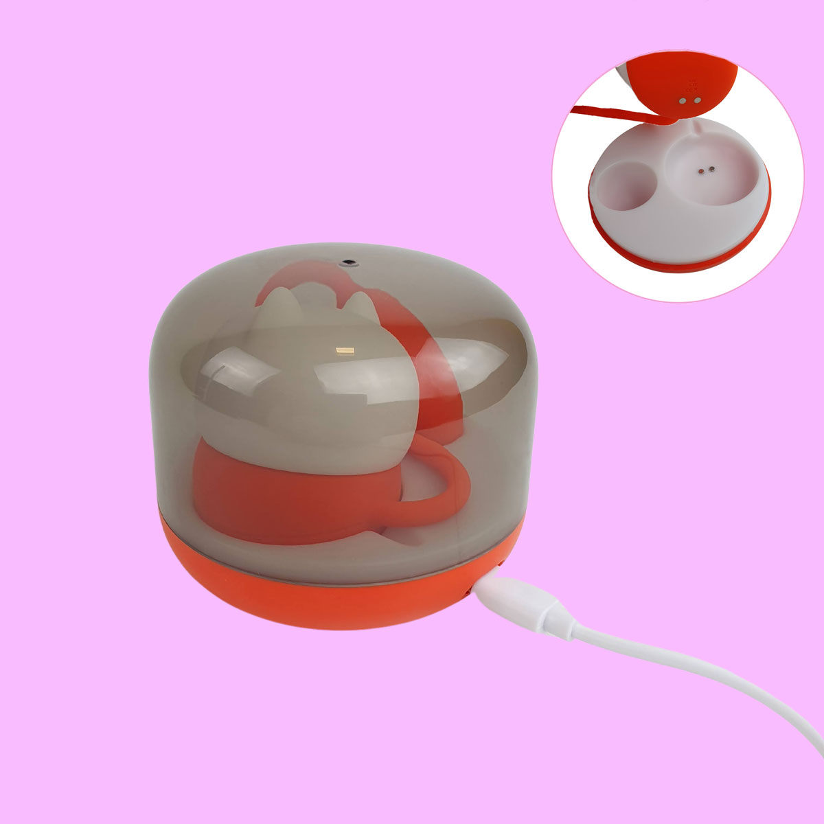 Vibrador em Silicone no Formato de Gatinho Estimulador de Ponto G e Clitóris com 10 Modos de Vibrações e Pulsações - SI Gatinho | 5,5 x 4,6 cm - 6