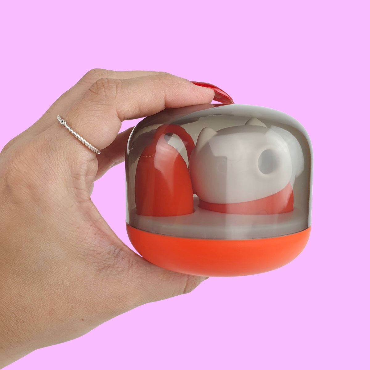 Vibrador em Silicone no Formato de Gatinho Estimulador de Ponto G e Clitóris com 10 Modos de Vibrações e Pulsações - SI Gatinho | 5,5 x 4,6 cm - 7