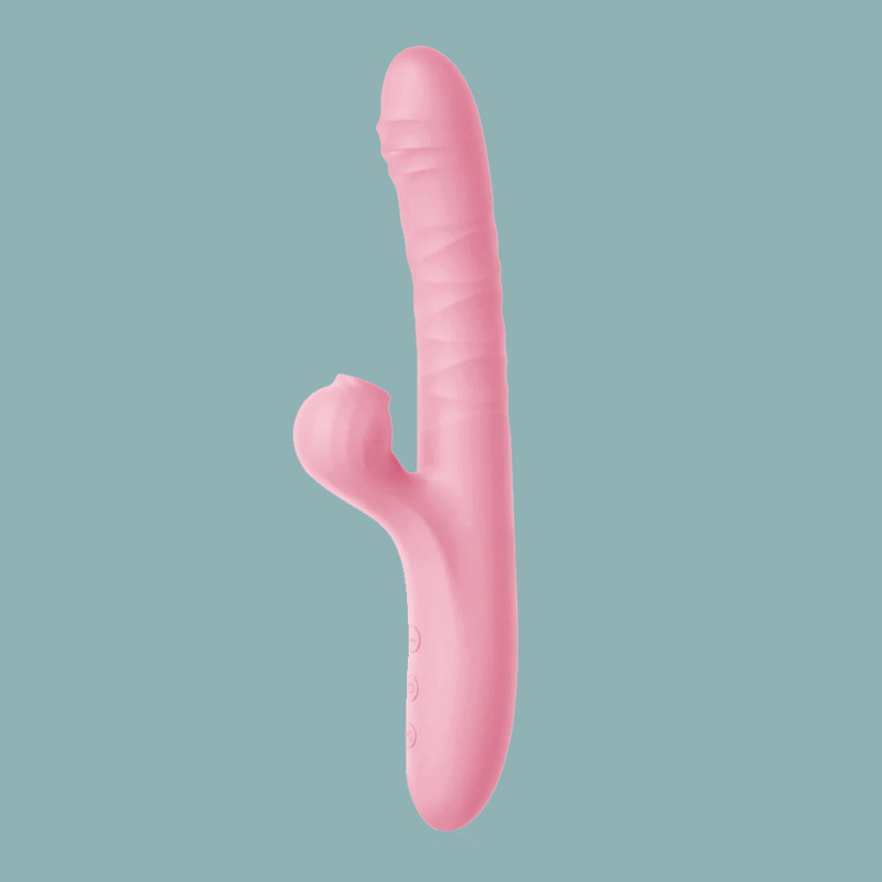 Vibrador em Silicone com Texturas Onduladas e Estimulador de Ponto G e Clitóris - Adão & Eva | 12,5 x 3,5 cm | Disponível em 2 Cores - 2
