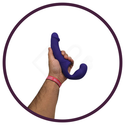Vibrador Strap On em Silicone com 10 Modos de Vibração e Controle Remoto sem Fio - Aphrodisia Double Rider | 22 x 3,8 cm | Disponível em 2 Cores