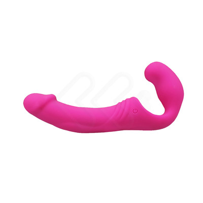 Foto 4 do produto Vibrador Strap On em Silicone com 10 Modos de Vibração e Controle Remoto sem Fio - Aphrodisia Double Rider | 22 x 3,8 cm | Disponível em 2 Cores