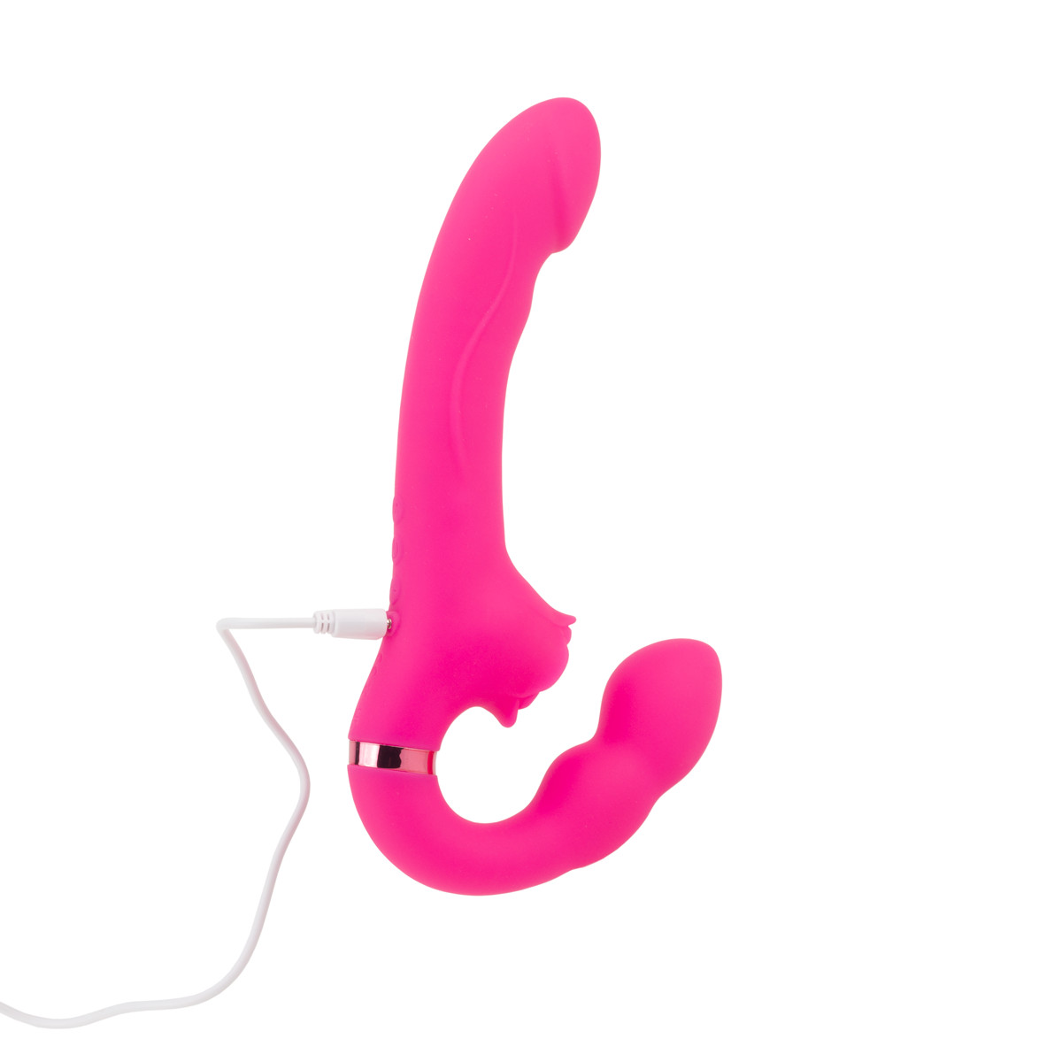 Vibrador Strap On em Silicone com 10 Modos de Vibrações, 5 Tipos de Batidinhas, Recarregável e Controle Remoto - Yaffa Lingerie | 13,3 x 3,5 cm - 8