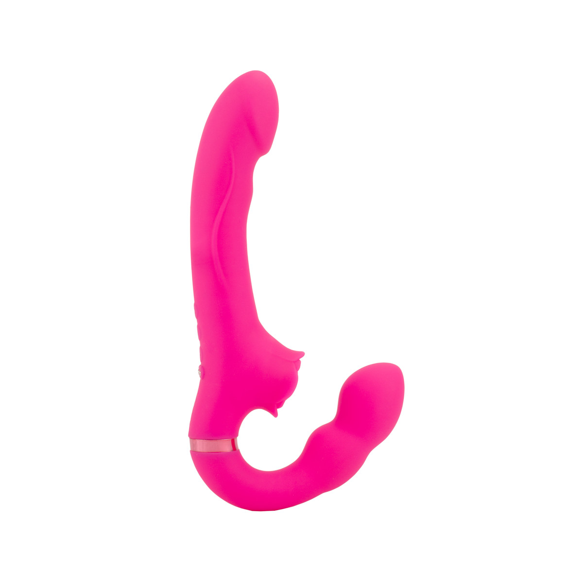 Vibrador Strap On em Silicone com 10 Modos de Vibrações, 5 Tipos de Batidinhas, Recarregável e Controle Remoto - Yaffa Lingerie | 13,3 x 3,5 cm - 2