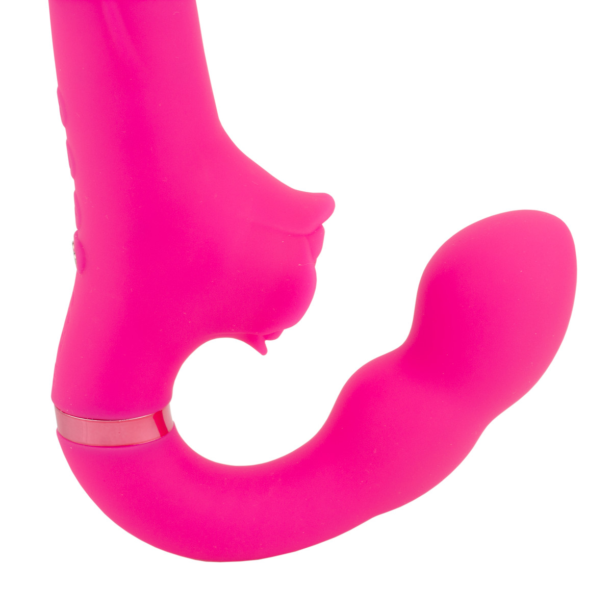 Vibrador Strap On em Silicone com 10 Modos de Vibrações, 5 Tipos de Batidinhas, Recarregável e Controle Remoto - Yaffa Lingerie | 13,3 x 3,5 cm - 6