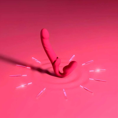 Foto 4 do produto Vibrador Strapless com Controle por Aplicativo, 7 Modos de Vibração, 3 Motores e Recarregável via USB - Lovense Lapis | 14,5 x 3,7 cm