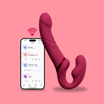 Vibrador Strapless com Controle por Aplicativo, 7 Modos de Vibração, 3 Motores e Recarregável via USB - Lovense Lapis | 14,5 x 3,7 cm