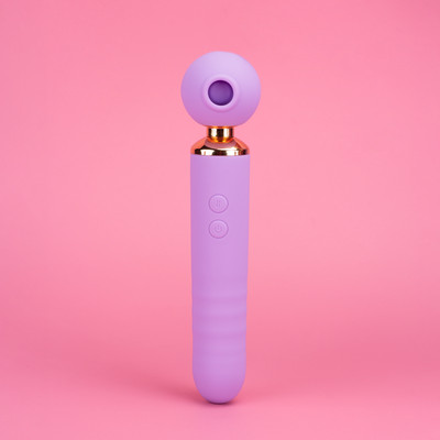 Foto 6 do produto Vibrador Sugador 3 em 1 em Silicone com Motor Duplo, 10 Modos de Sucção, Pulsação e 10 Movimentos de Vai e Vem - Exclusiva Nelle | 9,5 x 2,8 cm | Disponível em 3 Cores