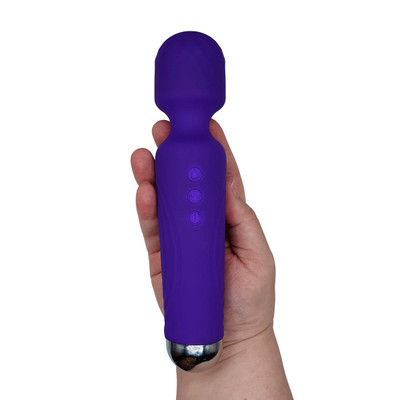 Foto 6 do produto Vibrador Varinha Mágica Recarregável em Silicone com 10 modos de Vibração e 5 Intensidade - Omobo Nosi 30 | 5,5 x 4,4 cm | Disponível em 2 Cores