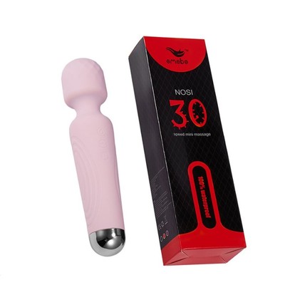 Foto 1 do produto Vibrador Varinha Mágica Recarregável em Silicone com 10 modos de Vibração e 5 Intensidade - Omobo Nosi 30 | 5,5 x 4,4 cm | Disponível em 2 Cores