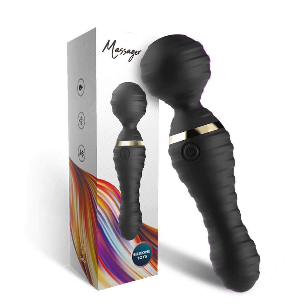 Vibrador Varinha Mágica em Silicone com 9 Modos de Vibração, Recarregável - Massager | 19,5 x 5 cm | Disponível em 2 Cores - 2
