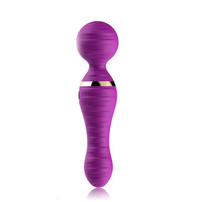 Foto 6 do produto Vibrador Varinha Mágica em Silicone com 9 Modos de Vibração, Recarregável - Massager | 19,5 x 5 cm | Disponível em 2 Cores