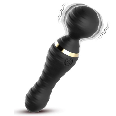 Foto 3 do produto Vibrador Varinha Mágica em Silicone com 9 Modos de Vibração, Recarregável - Massager | 19,5 x 5 cm | Disponível em 2 Cores