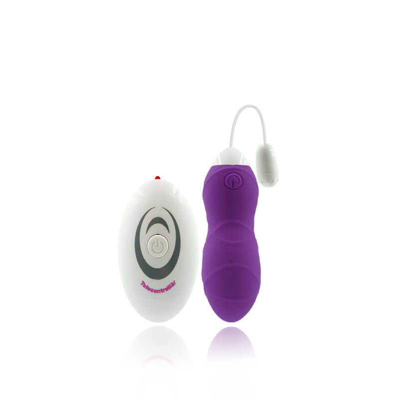 Vibrating Egg - Cápsula Vibratória Recarregável com Textura Massageadora 12 Modos de Vibração - 8,5 X 3 cm| Cor: Roxo - 2