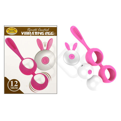 Foto 1 do produto Bolas para Pompoar em Silicone com 12 Modos de Vibração e Controle Remoto sem Fio - Vibrating Egg | Disponível em 2 Cores