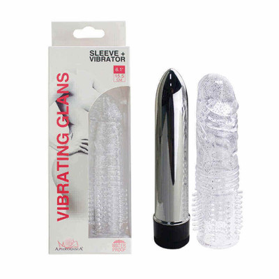Foto 4 do produto Kit com Capa Peniana Extensora e Vibrador Personal Multivelocidade - Vibrating Glans | Disponível em 2 Cores